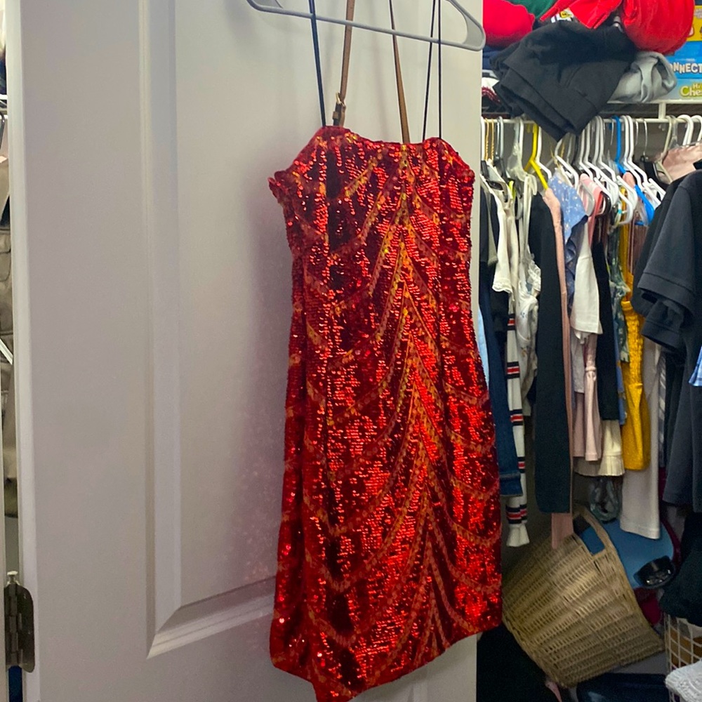 Red Sequence Homecoming/Cocktail/Party Dress